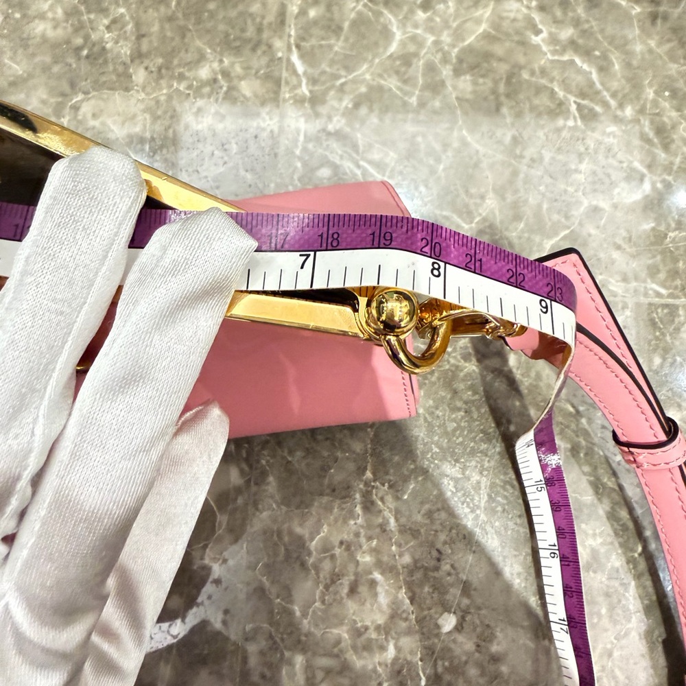 Etro Pink Leather Shoulder Bag with Gold-Tone Trim - Picture 14 of 15
